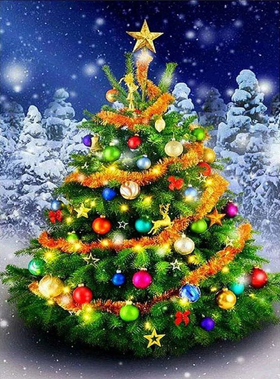 Kerstboom - Diamond Painting Kerstmis