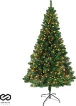 Bol.com Infinity Goods Kunstkerstboom Met LED Verlichting - 240 cm - Realistische Kunststof Kerstboom - Metalen Standaard - Groen aanbieding