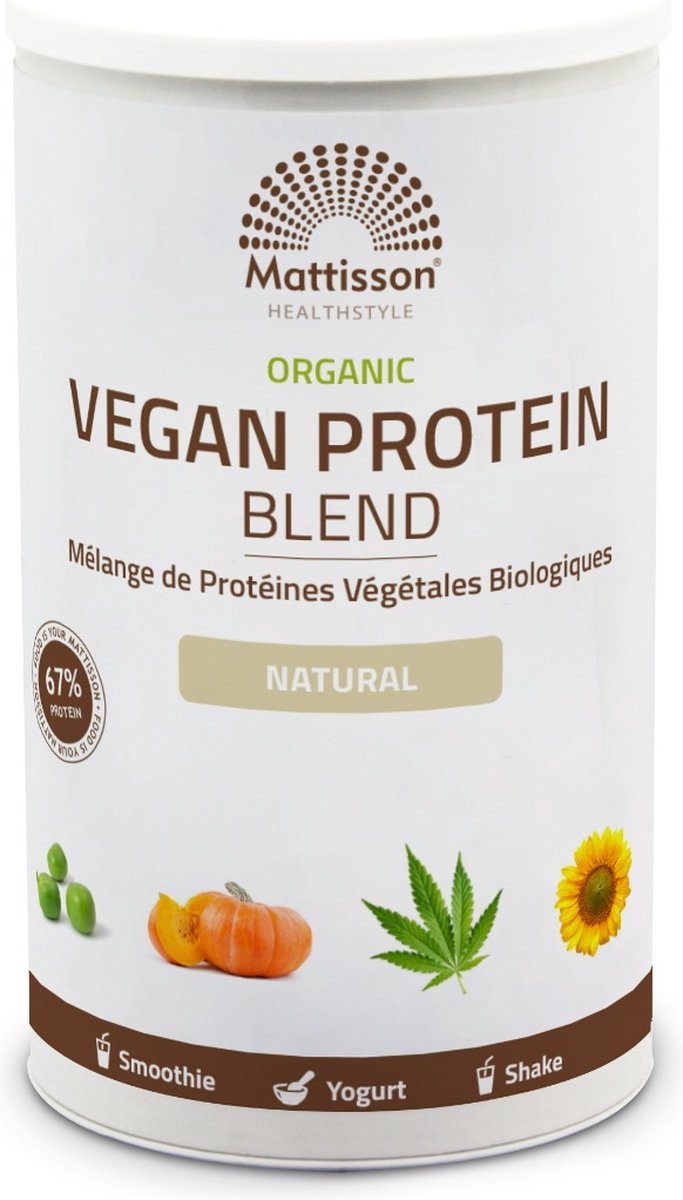 Goedkoopste Mattisson - Biologische Vegan Proteïne Blend Poeder 67 - Eiwitpoeder - 400 Gram