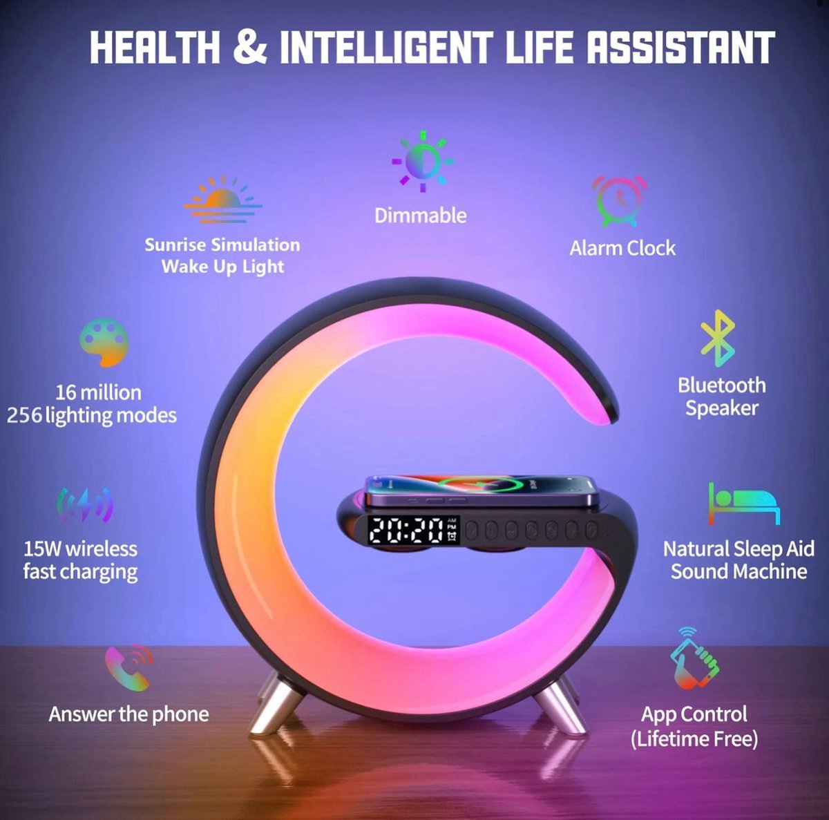 Wakeup light Digitale wekker Lichtwekker Smart Clock Smart