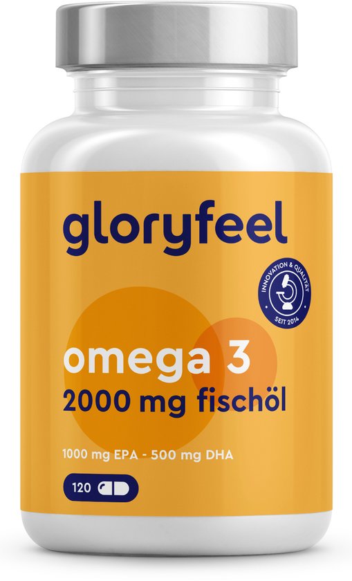 gloryfeel Omega 3 capsules Hooggedoseerd met 2000 mg visolie, 1000