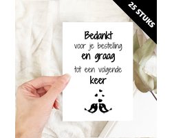 Klanten bedankt voor je bestelling kaarten vogels - 25 stuks A6 formaat enkele kaart excl. envelop - groothandel wholesale cadeau wenskaarten zakelijke kaartjes bedrijven