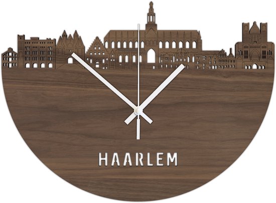 Skyline Klok Haarlem Noten Hout Wanddecoratie Voor Aan De Muur City Shapes