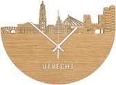 Skyline Klok Utrecht Eiken Hout Wanddecoratie Voor Aan De Muur City Shapes