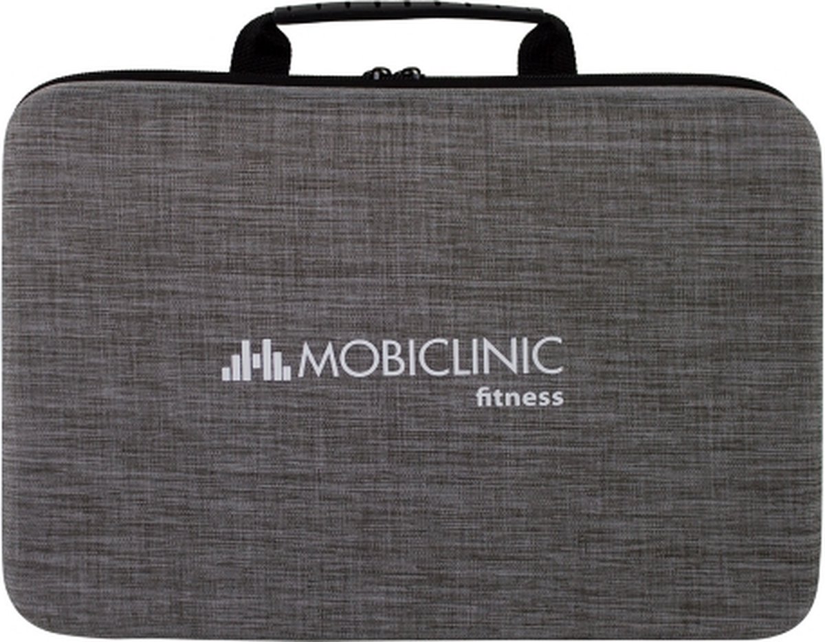 Mobiclinic PS-01 - Massageapparaat - Massage Gun - Massage pistool - 6 verschillende Opzetstukken - 30 instelbare intensiteitsniveaus - LCD scherm - Spiermassagepistool - Diep weefsel massageapparaat - Draagbaar - Grijs thumbnail 4