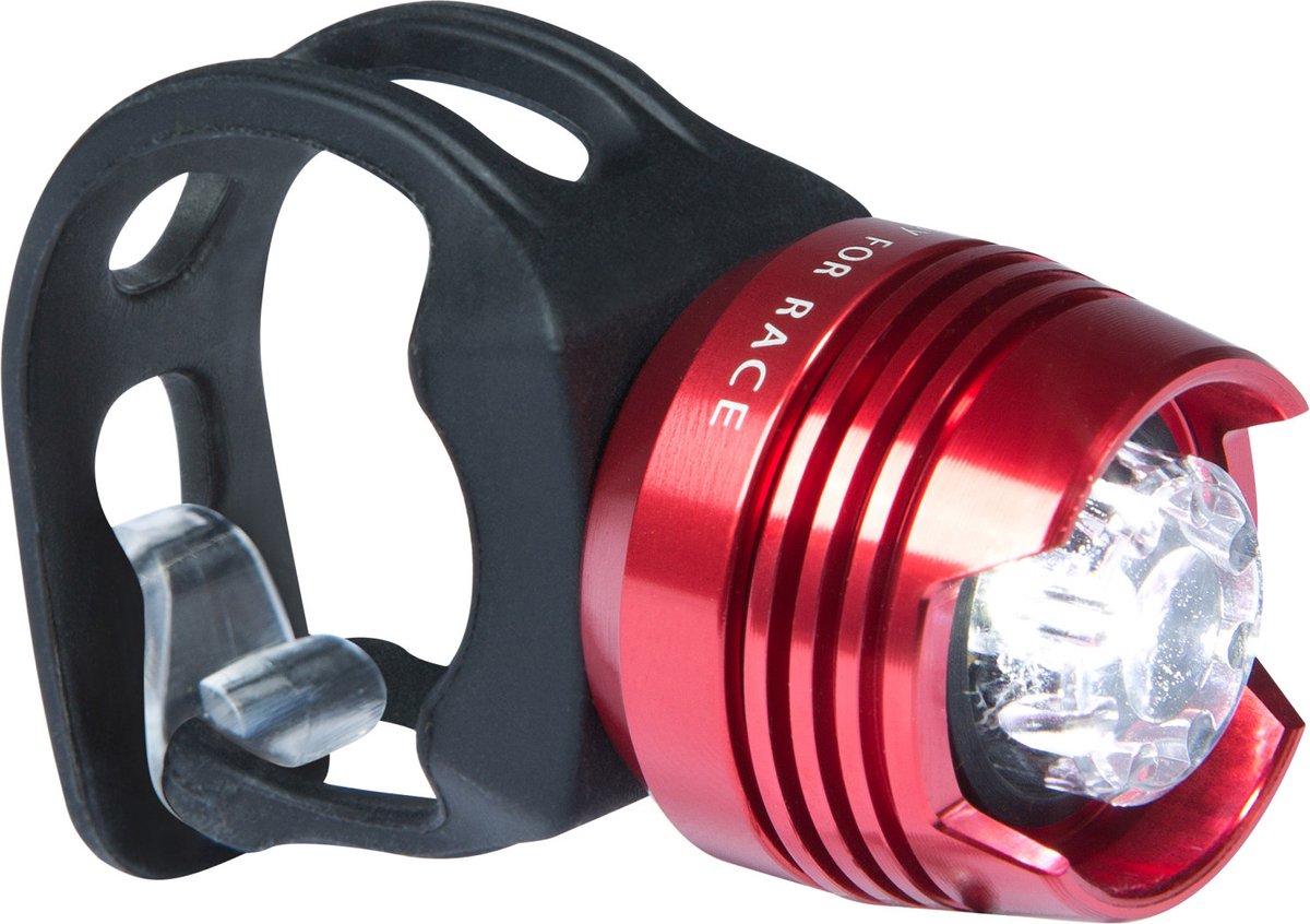 RFR Voorlicht - Koplamp Diamond - Wit Licht - LED - Knipperlicht - Lichtduur 3000-9000 min - Aluminium - 30 x 25 mm - Rood