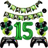 Snoes Mega Game Gamers Helium Verjaardags Ballonnen Feestdecoratie Green Cijfer Ballon nr 15