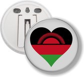 Button Met Clip - Hart Vlag Malawi