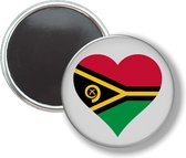 Button Met Magneet - Hart Vlag Vanuatu - NIET VOOR KLEDING