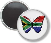 Button Met Magneet - Vlinder Vlag Zuid Afrika - NIET VOOR KLEDING