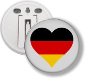 Button Met Clip - Hart Vlag Duitsland