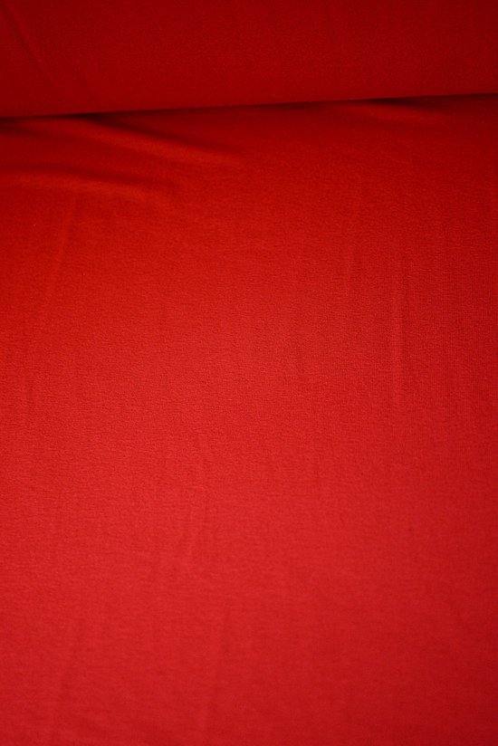 Tricot uni rood viscose 1 meter - modestoffen voor naaien - stoffen