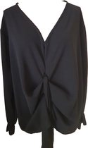 Dames blouses met ophaal zwart One size