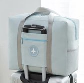 Ultieme Waterdichte Handbagage Reistas - Duurzaam, Opvouwbaar, Geschikt voor Dames en Heren - Ideaal voor Reizen met de Bekendste Luchtvaartmaatschappijen Lichtblauw