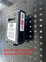 Houder Voor HBM Machines 20V accu - Batterijhouder - Wandbevestiging - Wall Mount - Batterij NIET Inbegrepen!