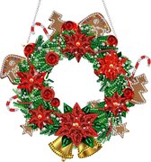 5D Diamond Painting Ornamenten, DIY applicatie diamant Kerstmis hanger kit kerstdecoratie hanger handwerk muur hangen mozaïek kunst deurraam decoratie ornament