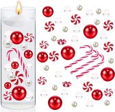 Perles d'eau transparentes pour bougies flottantes, 6054 pièces, perles de Noël, remplissage de vase, perles d'eau pour plantes, bougies de Noël, bougies flottantes, remplissage de vase de Noël en plastique (bougies incluses)