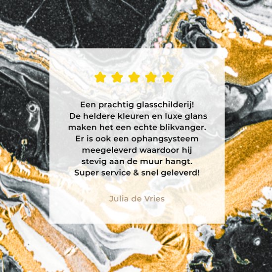 MuchoWow® Peinture sur Verre - Marbre - Zwart - Or - 80x160 cm - Peintures sur Verre Acrylique - Photo sur Glas