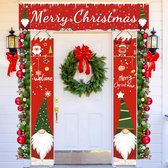 Vrolijk kerst-banner, 3 stuks kerstversieringen, kerstversiering, verandabordje, hangend, kerstversiering voor binnen, buiten, deur, huisdeur, veranda