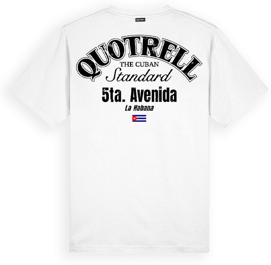 Quotrell - AVENIDA T-SHIRT - WHITE/BLACK - XXL