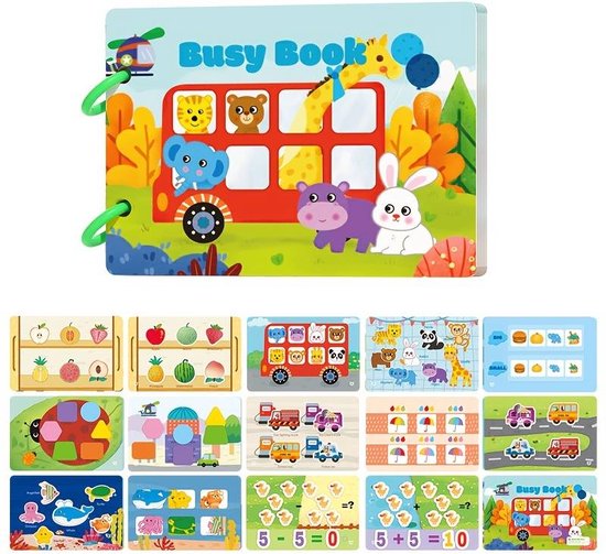 Busy Board Montessori Voor Thuis En Onderweg - Activiteitenbord - Sensorisch Bord - Peuter Speelbord - DIY Activiteitenbord - Educatief Speelbord - Interactief - Motorische Vaardigheden - Cognitieve Ontwikkeling