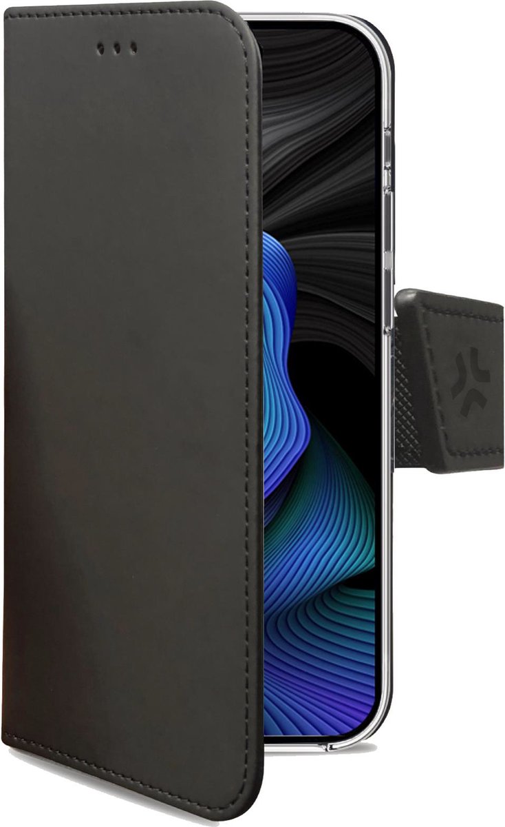 Celly Wally Bookcase Hoesje - Geschikt voor Apple iPhone 13/14/15 - Kunstleer - Pasjeshouder - Zwart