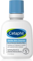 Cetaphil - Face Wash - Nettoyant hydratant doux pour la peau - Peaux sensibles sèches à normales - Format voyage - 59 ml