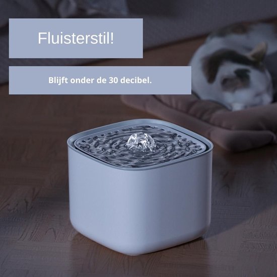 Brasq Drinkfontein Kat En Hond 2 Liter - Waterfontein - Kattenfontein - Waterdispenser - Dieren