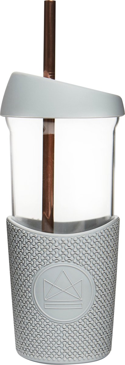 Glazen Smoothie Cup 590ml - Grijs