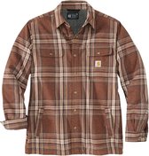 Carhartt Jacke Flannel Sherpa Lined Shirt Jac Burnt Sienna-M