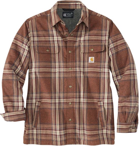 Carhartt Sherpa Overhemd Met Lange Mouwen Bruin M