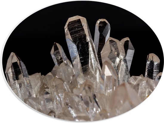 PVC Schuimplaat Ovaal - Kristal - Doorzichtig - 40x30 cm Foto op Ovaal (Met Ophangsysteem)