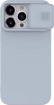Geschikt voor Nillkin Apple iPhone 15 Pro CamShield Siliconen Hoesje Camera Slider - Grijs