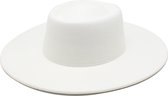 Chapeau Fedora - Bord Wit | Ajustable | 56 à 60 cm | Coton / Polyester | Mode Favorite