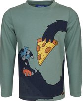 Someone T-shirt long sleeves dark mint pizzamonster - MONSTRA-SB-03-D - Maat 122