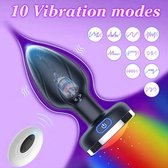 Ruby - Anaal plug met led verlichting - Butt plug - vibrerende butt plug- sex toys - voor mannen en vrouwen