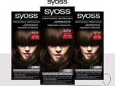 Syoss Color Permanent Coloration Haarverf - Bruin - 3-8 Donker Goudbruin - 3 Pack Voordeelverpakking