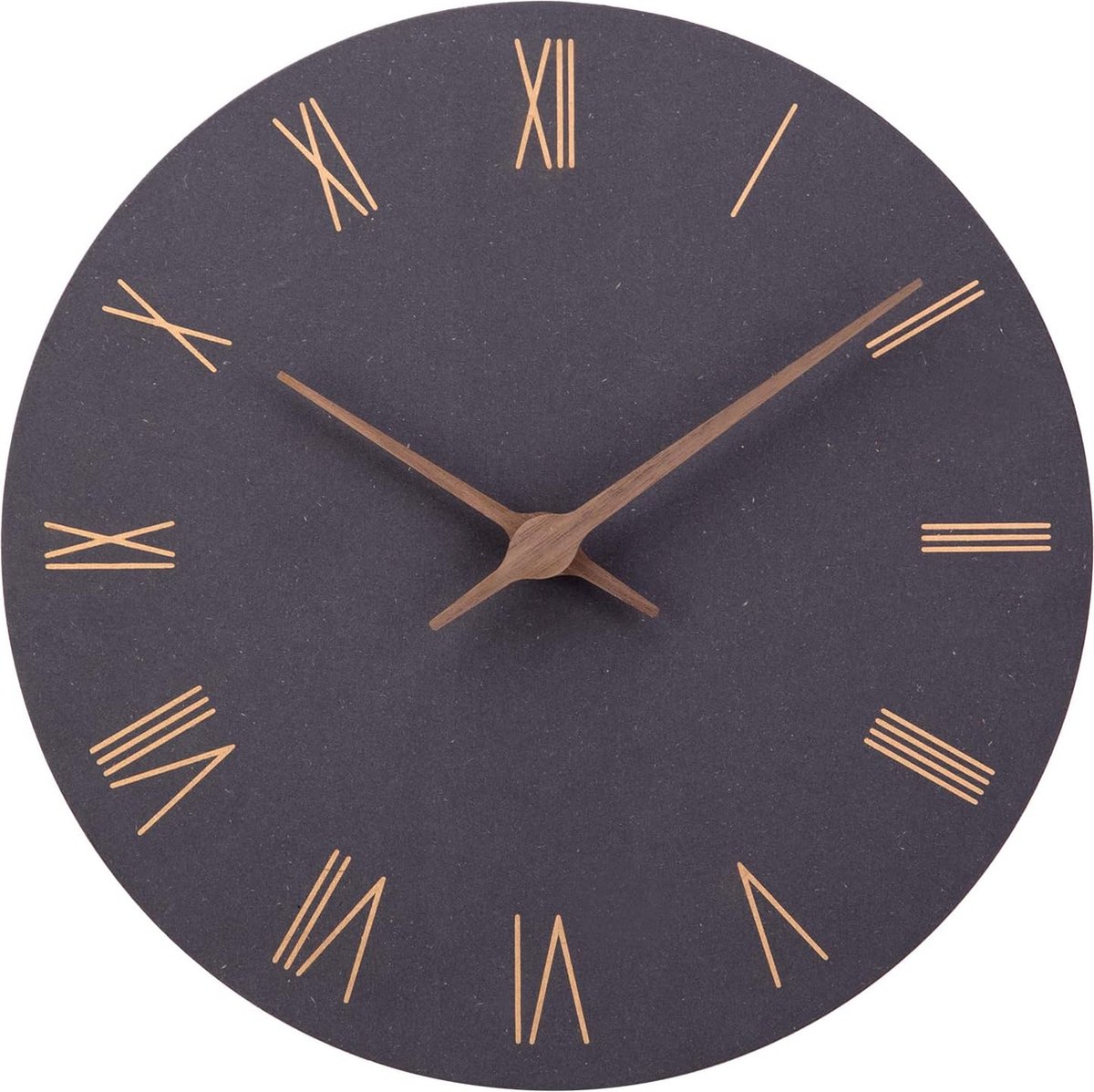 MDF houten wandklok zonder tikkende machine geruisloos modern 30 cm kwarts grote batterij aangedreven wandklok eenvoudig te lezen voor kamer, thuis, keuken, slaapkamer, kantoor school (zwart