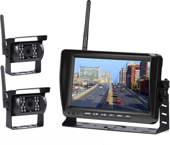 Itzall - Caméra de recul - Dashcam Set Wireless - Moniteur de voiture -  Écran 7 