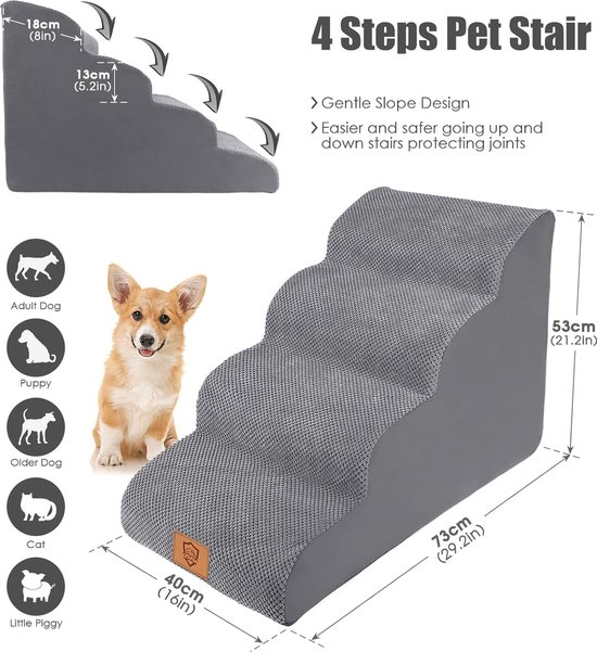 Escaliers pour chiens de compagnie - Escalier de pente en éponge à