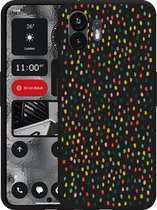 Cazy Hoesje Zwart geschikt voor Nothing Phone (2) Happy Dots