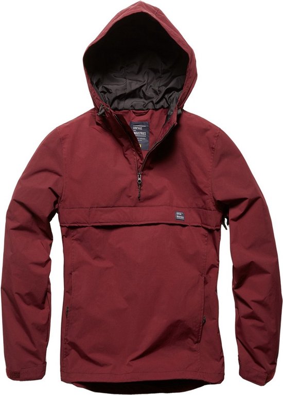 Vintage Industries Windbreaker Übergangsjacke Shooter Anorak Burgundy-M