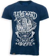 King Kerosin T-Shirt Sailors Grave Vintage Blue-S