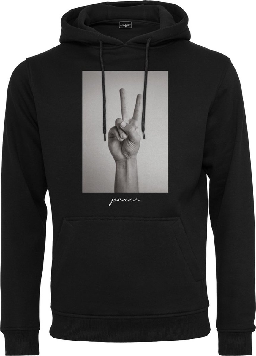 Mister Tee Peace Sign Hoodie/trui L Zwart