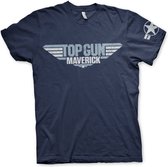 Top Gun Maverick T-shirt avec logo en détresse Marine-M