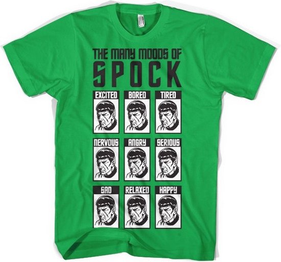 Star Trek The Many Moods Of Spock T Shirt Green 3XL bol