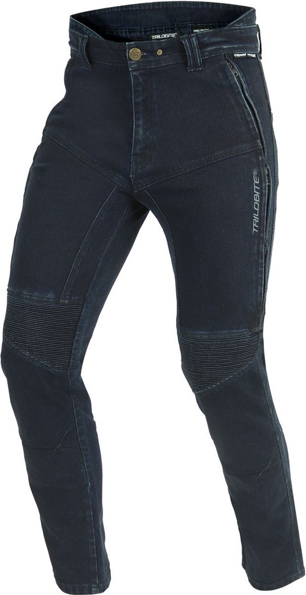 Trilobite Motorrad Jeans Downtown Slim-Fit Blau-W40-L34