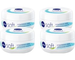 Nivea Crème Soft - Hydraterende Crème - 4 x 200 ml