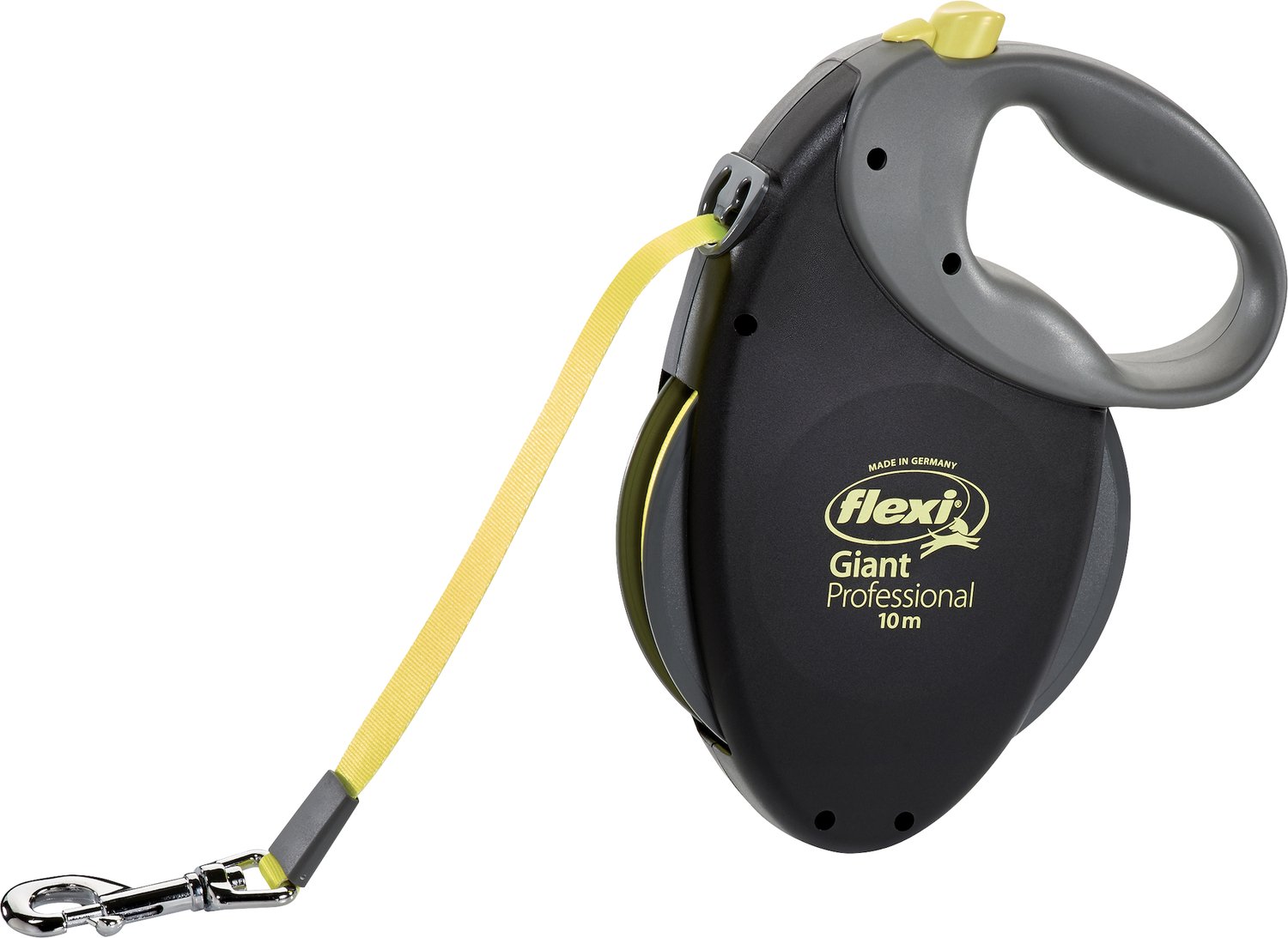Bol.com Flexi Giant Tape - Hondenriem - Zwart Geel - L - 10 meter - Actieve en Grote Honden aanbieding
