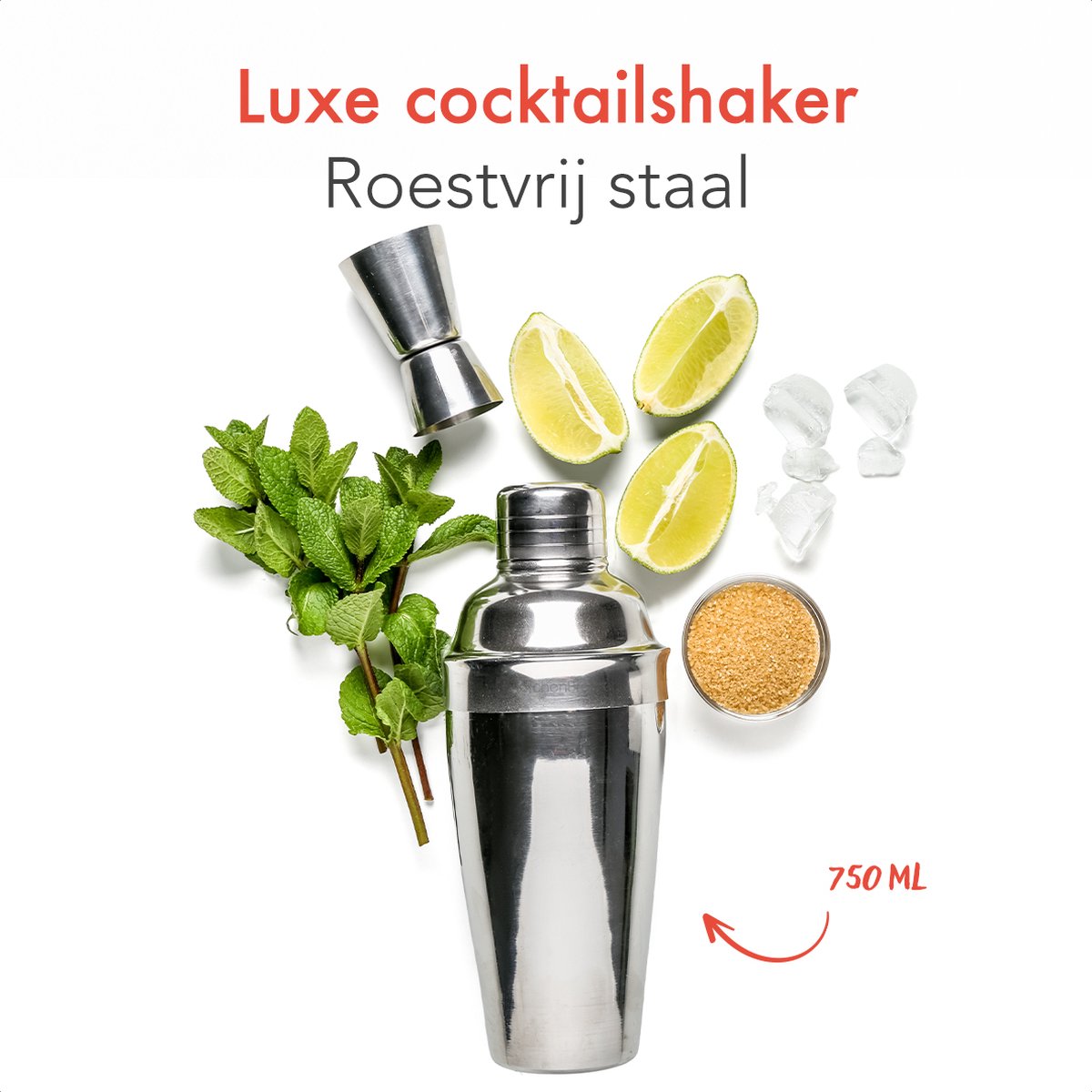 KitchenBrothers Cocktail Set - 24 delig - Inclusief Cocktail Shaker (750ml) - Compleet voor Cocktailbar - Zwart/Acryl - Cocktailset - BPA-Vrij - Met Receptenboekje - Cadeauverpakking — cadeau in Kookcadeaus - foto 6
